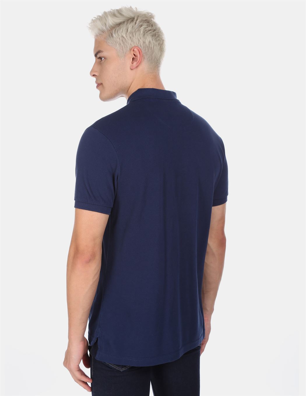 U.S.Polo Assn. Men Casual Wear Dark Blue T-Shirt